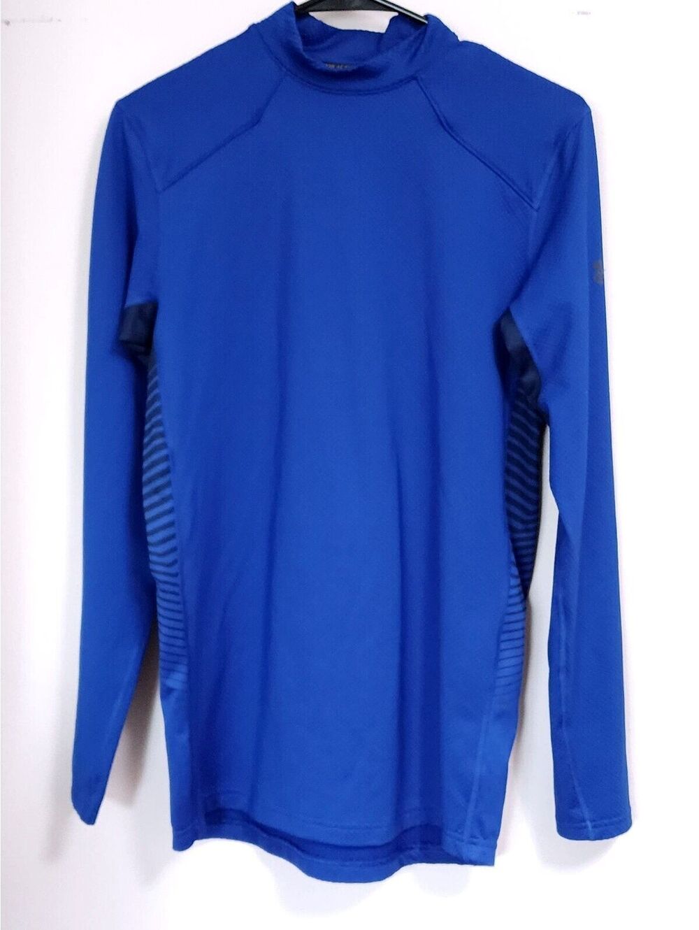 Under Armour ColdGear Reactor Fitted Long Sleeve Shirt Size Small Blue